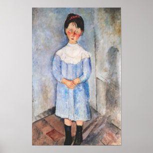 Amedeo Modigliani - Kleines Mädchen in Blau Poster