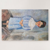 Amedeo Modigliani - Kleines Mädchen in Blau Puzzle (Horizontal)