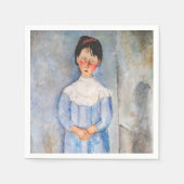 Amedeo Modigliani - Kleines Mädchen in Blau Serviette (Vorderseite)