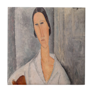 Amedeo Modigliani — Madame Hanka Zborowska Leaning Fliese