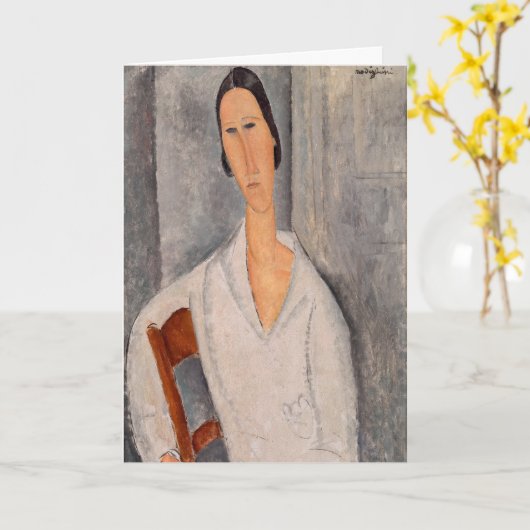 Amedeo Modigliani — Madame Hanka Zborowska Leaning Karte (Gelbe Blume)