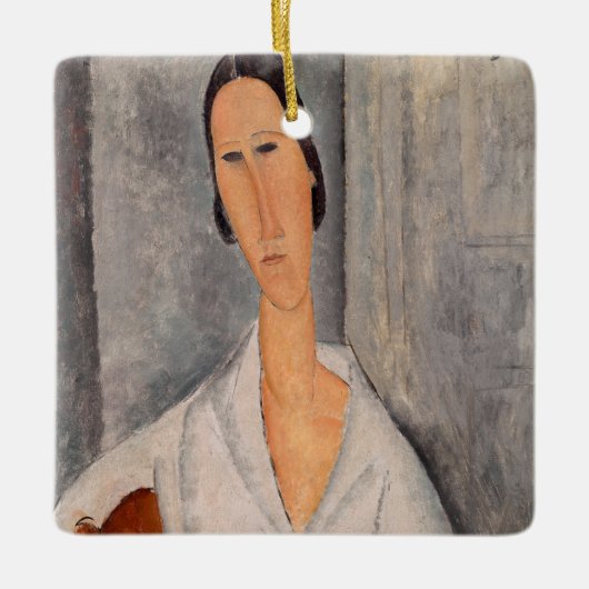 Amedeo Modigliani — Madame Hanka Zborowska Leaning Keramikornament (Vorderseite)