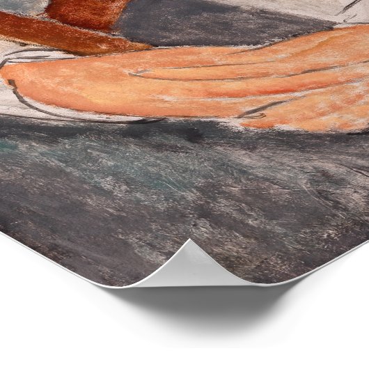 Amedeo Modigliani — Madame Hanka Zborowska Leaning Poster (Ecke)