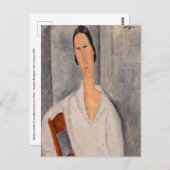 Amedeo Modigliani — Madame Hanka Zborowska Leaning Postkarte (Vorne/Hinten)
