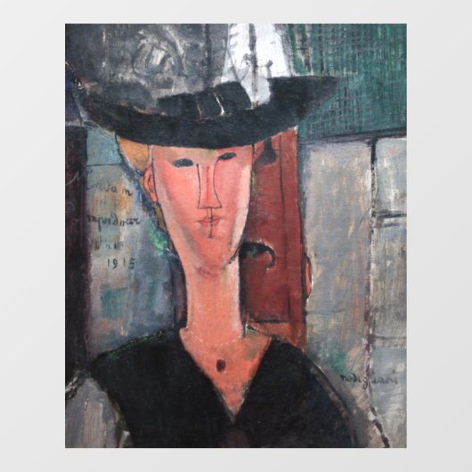 Amedeo Modigliani - Madame Pompadour Fensteraufkleber (Blatt)