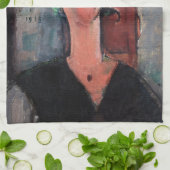 Amedeo Modigliani - Madame Pompadour Geschirrtuch (Gefaltet)