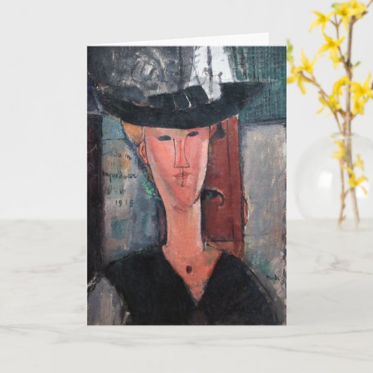 Amedeo Modigliani - Madame Pompadour Karte (Gelbe Blume)