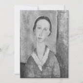 Amedeo Modigliani - Mädchen in einem Seelenbluse Einladung (Vorderseite)