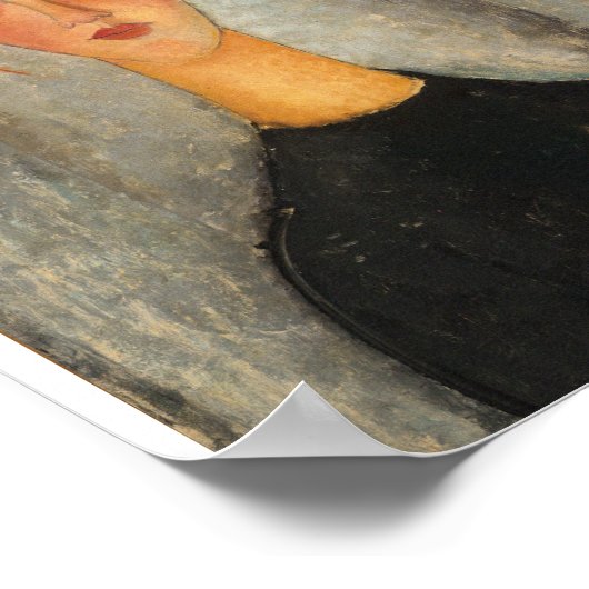 Amedeo Modigliani - Mädchen mit blauen Augen Poster (Ecke)