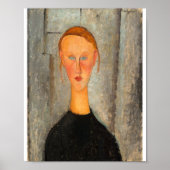 Amedeo Modigliani - Mädchen mit blauen Augen Poster (Vorne)