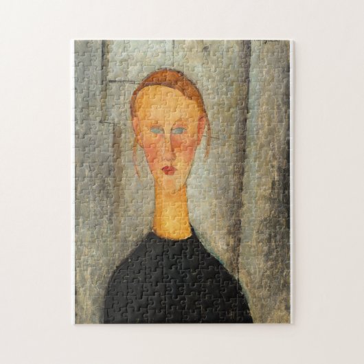 Amedeo Modigliani - Mädchen mit blauen Augen Puzzle (Vertikal)