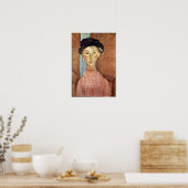 Amedeo Modigliani - Mädchen mit Hut Poster (Küche)