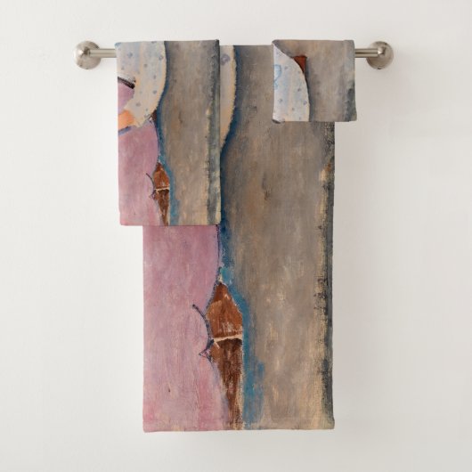 Amedeo Modigliani - Mädchen mit Polka-Dot-Bluse Badhandtuch Set (Insitu)