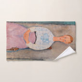 Amedeo Modigliani - Mädchen mit Polka-Dot-Bluse Badhandtuch Set (Handtuch)