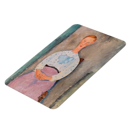 Amedeo Modigliani - Mädchen mit Polka-Dot-Bluse Magnet (Linke Seite)