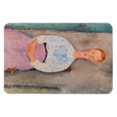 Amedeo Modigliani - Mädchen mit Polka-Dot-Bluse Magnet (Horizontal)