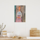 Amedeo Modigliani - Mädchen mit Polka-Dot-Bluse Poster (Küche)