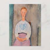 Amedeo Modigliani - Mädchen mit Polka-Dot-Bluse Postkarte (Vorderseite)