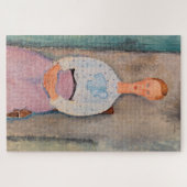 Amedeo Modigliani - Mädchen mit Polka-Dot-Bluse Puzzle (Horizontal)