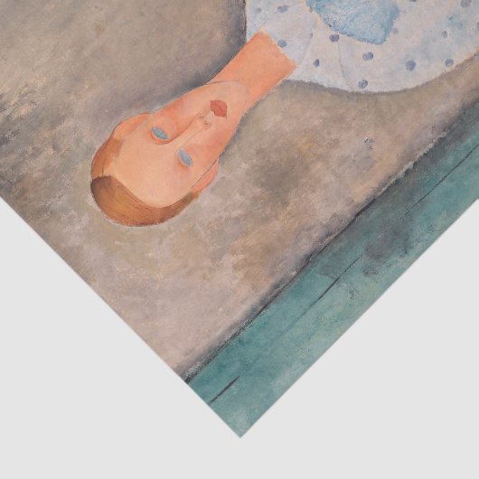 Amedeo Modigliani - Mädchen mit Polka-Dot-Bluse Seidenpapier (Ausschnitt)