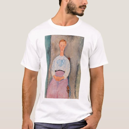 Amedeo Modigliani - Mädchen mit Polka-Dot-Bluse T-Shirt (Vorderseite)