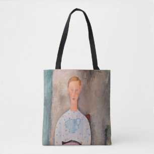 Amedeo Modigliani - Mädchen mit Polka-Dot-Bluse Tasche