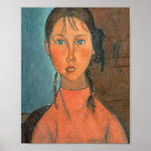Amedeo Modigliani - Mädchen mit Schweinen Poster (Vorne)