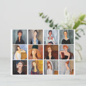 Amedeo Modigliani - Meisterwerke - Collage Einladung (Stehend Vorderseite)