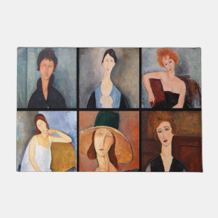 Amedeo Modigliani - Meisterwerke - Collage Fußmatte