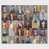 Amedeo Modigliani - Meisterwerke - Collage Geschenkpapier (Flach)