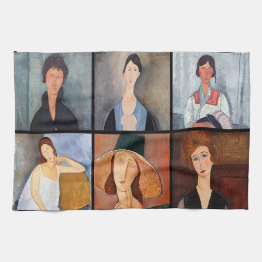 Amedeo Modigliani - Meisterwerke - Collage Geschirrtuch (Horizontal)