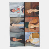 Amedeo Modigliani - Meisterwerke - Collage Geschirrtuch (Vertikal)