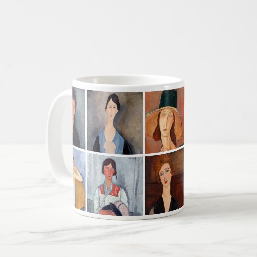 Amedeo Modigliani - Meisterwerke - Collage Kaffeetasse (Vorderseite Links)