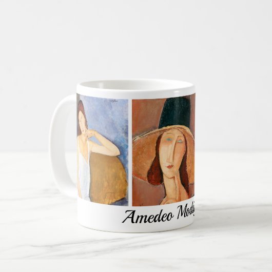 Amedeo Modigliani - Meisterwerke - Collage Kaffeetasse (Vorderseite Links)