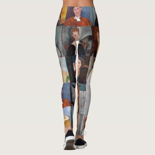 Amedeo Modigliani - Meisterwerke - Collage Leggings (Rückseite)