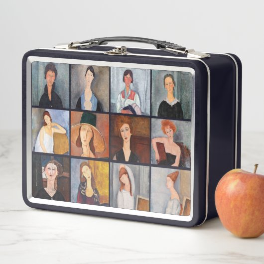 Amedeo Modigliani - Meisterwerke - Collage Metall Brotdose (Beispiel)