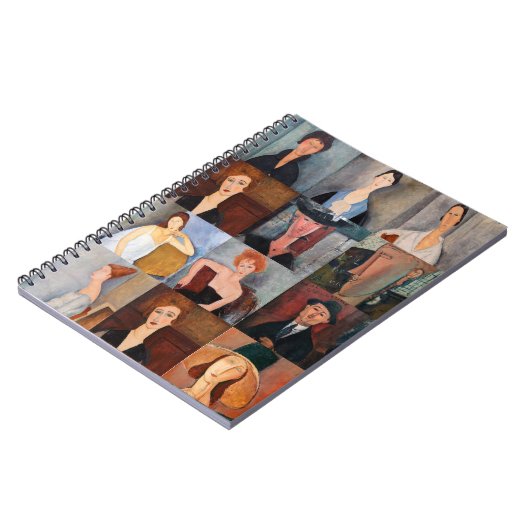 Amedeo Modigliani - Meisterwerke - Collage Notizblock (Linke Seite)