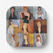 Amedeo Modigliani - Meisterwerke - Collage Pappteller (Vorderseite)