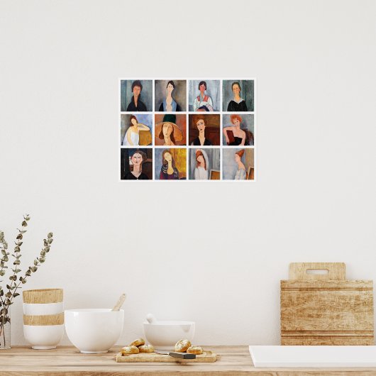 Amedeo Modigliani - Meisterwerke - Collage Poster (Küche)