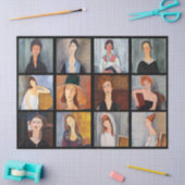 Amedeo Modigliani - Meisterwerke Collage Poster Seidenpapier (Basteln)