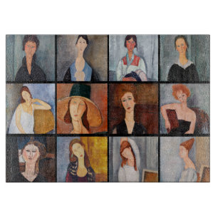 Amedeo Modigliani - Meisterwerke - Collage Schneidebrett