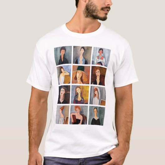Amedeo Modigliani - Meisterwerke - Collage T-Shirt (Vorderseite)