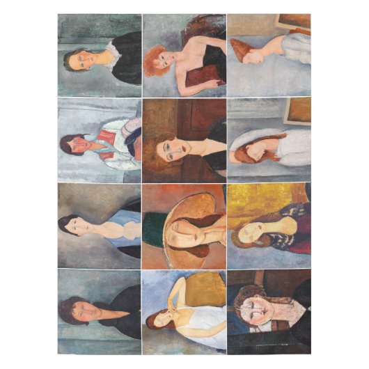 Amedeo Modigliani - Meisterwerke - Collage Tischdecke (Vorderseite)
