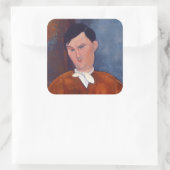 Amedeo Modigliani - Monsieur Deleu Quadratischer Aufkleber (Tasche)