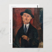 Amedeo Modigliani - Paul Guillaume, Novo Pilota Postkarte (Vorne/Hinten)