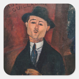 Amedeo Modigliani - Paul Guillaume, Novo Pilota Quadratischer Aufkleber