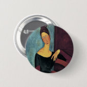 Amedeo Modigliani, Portrait der Ehefrau des Künstl Button (Vorne & Hinten)
