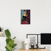 Amedeo Modigliani, Portrait der Ehefrau des Künstl Poster (Heimbüro)