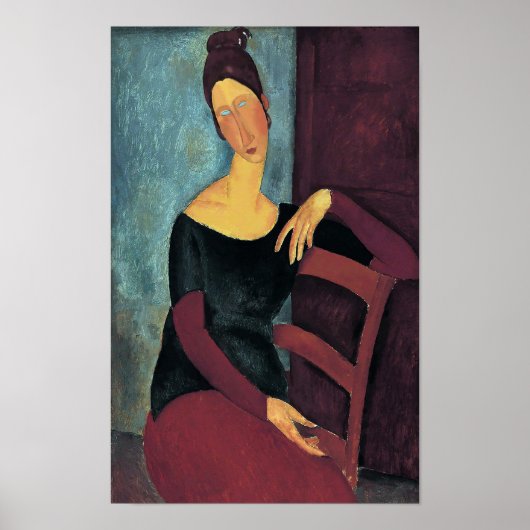 Amedeo Modigliani, Portrait der Ehefrau des Künstl Poster (Vorne)