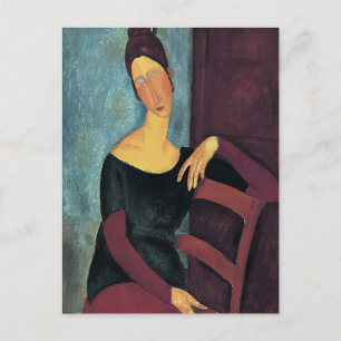 Amedeo Modigliani, Portrait der Ehefrau des Künstl Postkarte